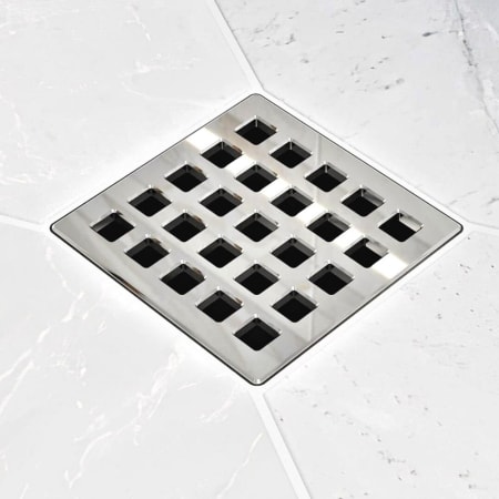 Ebbe America QUADRA - Polished Chrome - Unique Drain Cover Polished Chrome