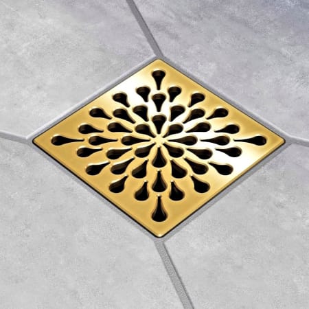 Ebbe America SPLASH - Brushed Gold - Unique Drain Cover Brushed Gold