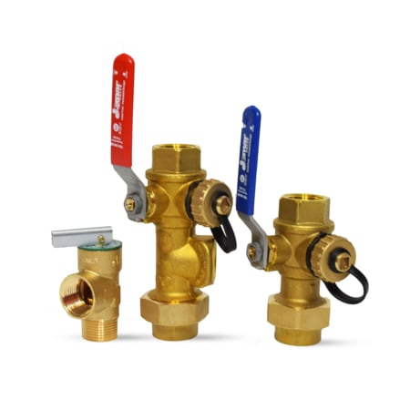 Eccotemp 3/4 Inch Water Heater Service Valve Kit with Blow-out Proof System and Teflon Seal N/A