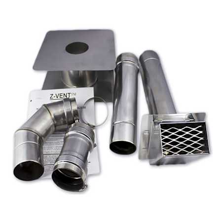 Eccotemp 3 Inch Horizontal Water Heater Vent Kit with Termination Hood and Wall Thimble N/A
