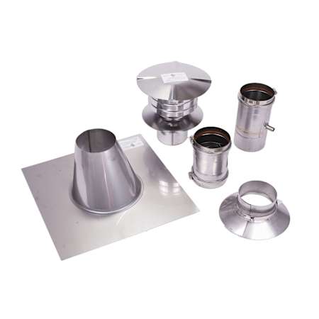 Eccotemp 4 Inch Vertical Water Heater Vent Kit with Rain Cap and Storm Collar N/A