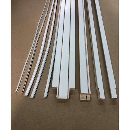 Eclisse Door Jamb Kit for 96" Systems with 2x6 Walls White Laminate