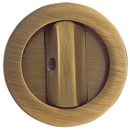 Eclisse Privacy Round Trim Pocket Door Lock with Thumbturn Antique Brass