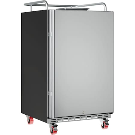 EdgeStar 24 Inch Wide Kegerator Conversion Refrigerator for Full Size Kegs Stainless Steel