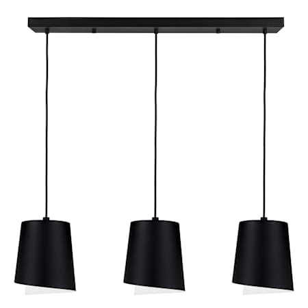 Eglo Bolivia 3 Light 21" Wide Multi Light Pendant Black / White