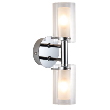 Eglo Palermo Two-Bulb Wall Sconce Chrome