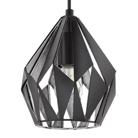 Eglo Carlton 3 Single Light 7-1/4" Wide Mini Pendant Matte Black