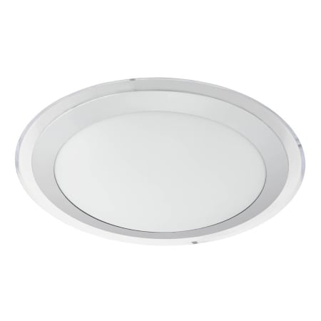 Eglo Competa 2 14" Wide LED Flush Mount Ceiling Fixture White / Silver / Clear