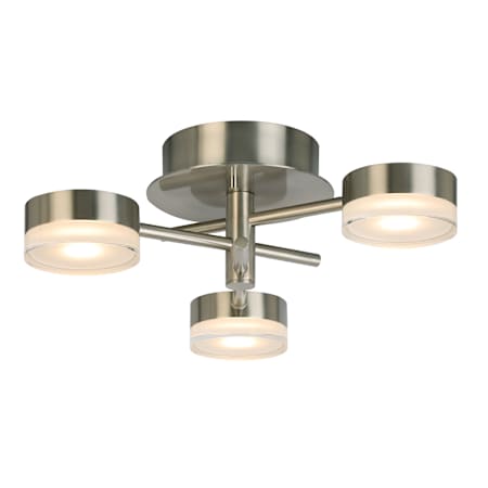 Eglo Transton 15" Wide LED Semi-Flush Ceiling Fixture Brushed Nickel