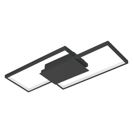 Eglo Milanius 2 Light 20" Wide LED Semi-Flush Ceiling Fixture Matte Black