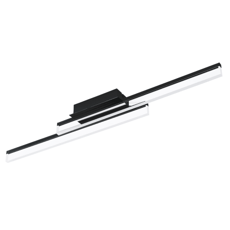 Eglo Palmital 2 Light 35" Wide LED Semi-Flush Ceiling Fixture with Acrylic Shades Matte Black