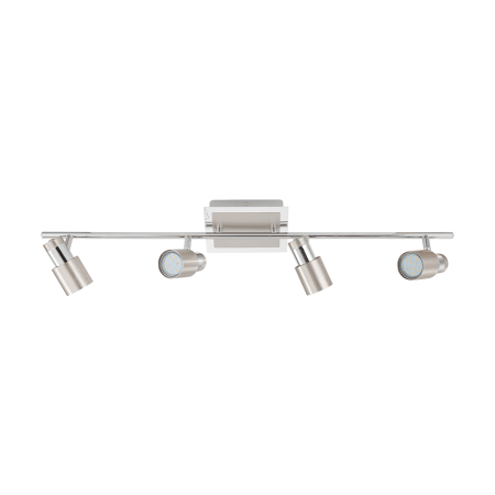 Eglo Davida-2 4 Light 34" Wide Fixed Rail Ceiling Fixture Matte Nickel / Chrome