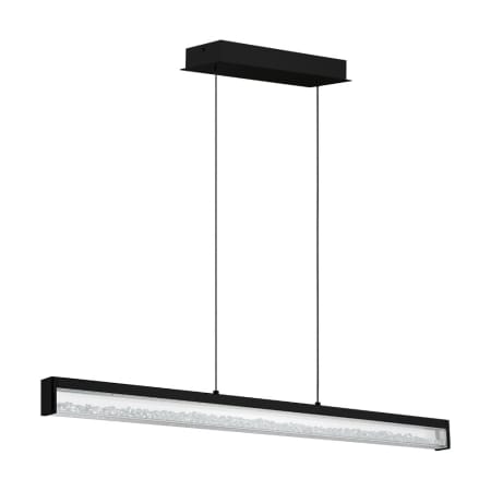 Eglo Cardito 39" Wide LED Crystal Linear Chandelier Matte Black