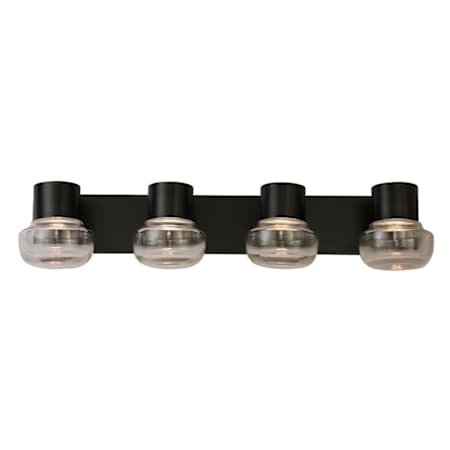 Eglo Belby 4 Light 31" Wide LED Vanity Light Black