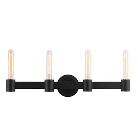 Eglo Broyles 4 Light 27" Wide Vanity Light Matte Black