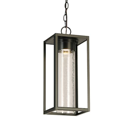 Eglo Walker Hill 7" Wide LED Outdoor Mini Pendant Matte Black
