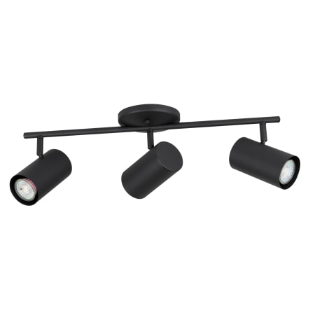 Eglo Calloway 3 Light 21" Wide Fixed Rail Linear Ceiling Fixture Structured Black