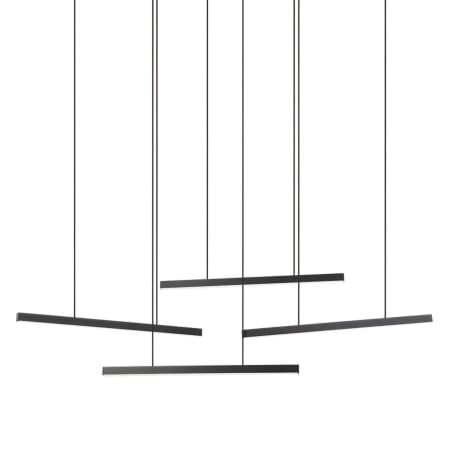 Eglo Lindoza 11" Wide LED Suspension Multi Light Pendant Matte Black