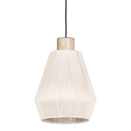 Eglo Lanier 8" Wide Mini Pendant Black / Cream / Natural