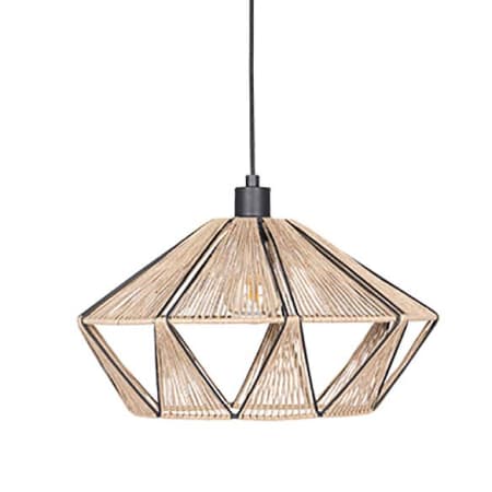 Eglo Adwickle 18" Wide Pendant Black / Natural