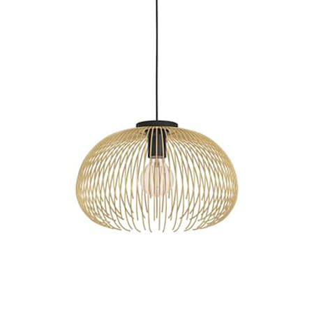 Eglo Venezuela 15" Wide Pendant Black / Matte Gold