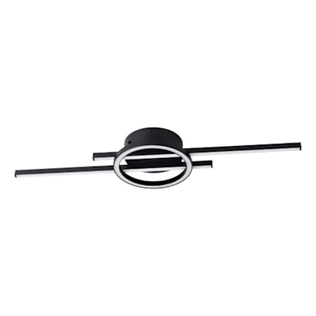 Eglo Amandolo 8" Wide LED Semi-Flush Ceiling Fixture Black / White