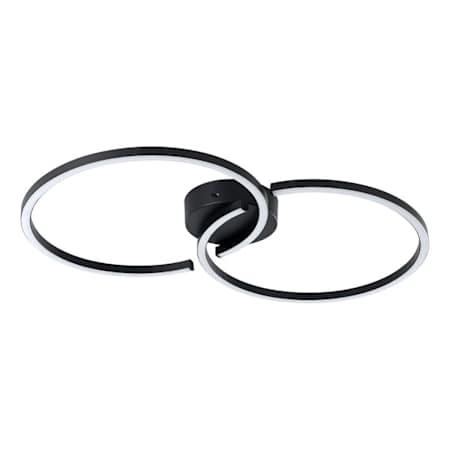 Eglo Amandolo 15" Wide LED Semi-Flush Ceiling Fixture Black / White