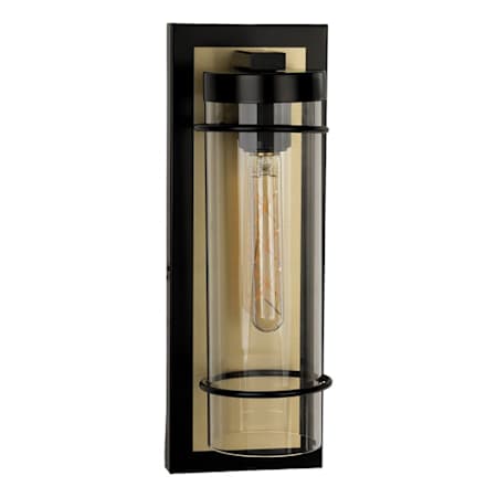 Eglo Colantro 16" Tall Outdoor Wall Sconce Black / Brushed Gold