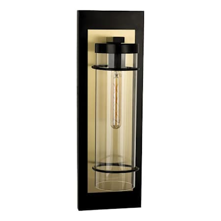 Eglo Colantro 22" Tall Outdoor Wall Sconce Black / Brushed Gold