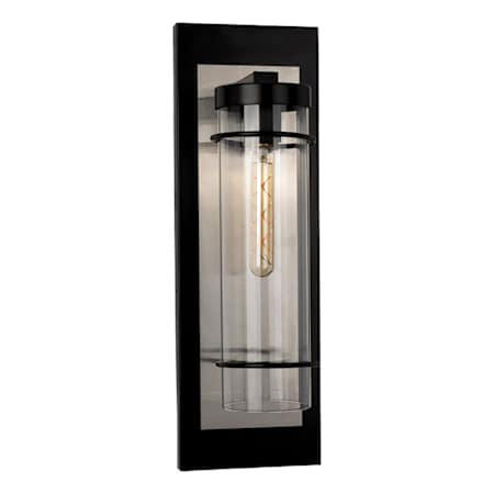 Eglo Colantro 22" Tall Outdoor Wall Sconce Black / Brushed Nickel