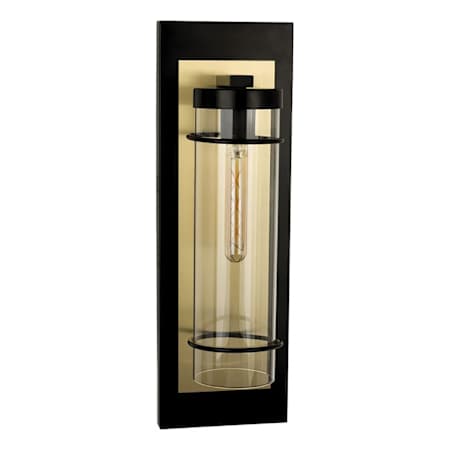 Eglo Colantro 28" Tall Outdoor Wall Sconce Matte Black / Brushed Gold