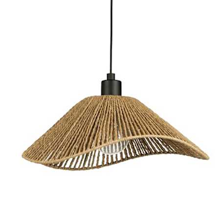 Eglo Lavister 15" Wide Pendant Black / Natural Rope