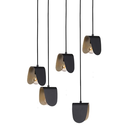 Eglo Serenara 5 Light 20" Wide Multi Light Pendant Black / Gold