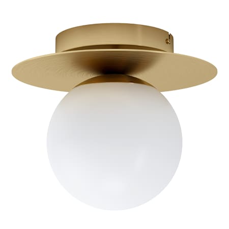 Eglo Arenales 11" Wide Semi-Flush Globe Ceiling Fixture Brushed Brass