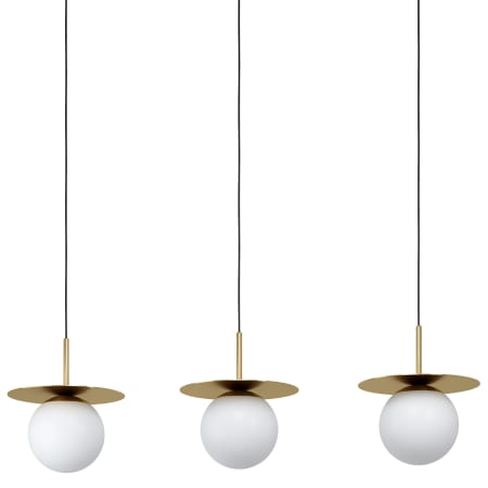 Eglo Arenales 3 Light 40" Wide Commercial Linear Pendant Brushed Brass