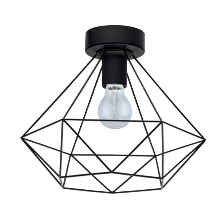 Eglo Tarbes 13" Wide Commercial Semi-Flush Ceiling Fixture Matte Black