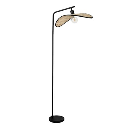 Eglo Marywell 63" Tall Accent Floor Lamp Black / Bamboo