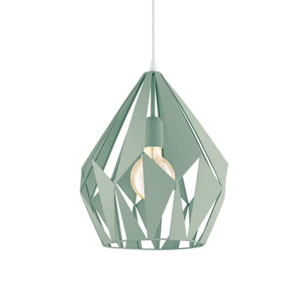 Eglo Carlton-P 12" Wide Pendant Pastel Green