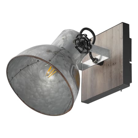 Eglo Barnstaple 10" Tall Wall Sconce Distressed Zinc / Black