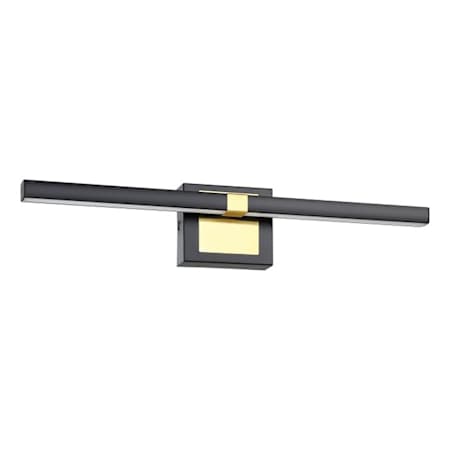 Eglo Pierro 24" Wide LED Bath Bar Matte Black / Brushed Brass