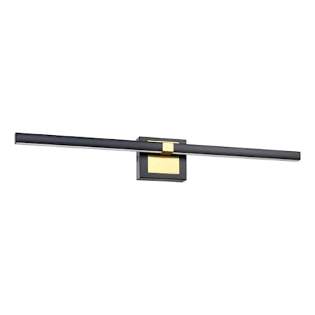 Eglo Pierro 32" Wide LED Bath Bar Matte Black / Brushed Brass