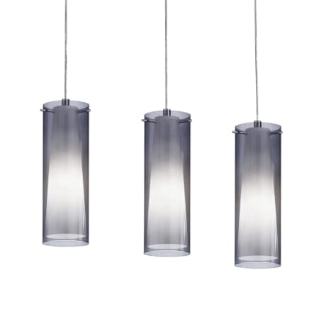 Eglo Pinto Nero 3 Light 39" Wide Multi Light Pendant Matte Nickel