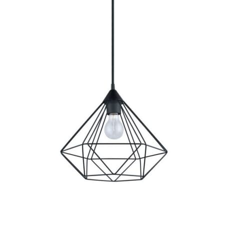 Eglo Tarbes 13" Wide 1 Light Cage Style Single Pendant Matte Black