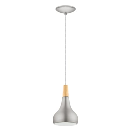 Eglo Sabinar Single Light 7" Wide Mini Pendant Brushed Nickel
