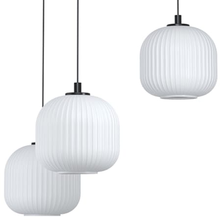 Eglo Mantunalle 3 Light 25" Wide Multi Light Pendant Black