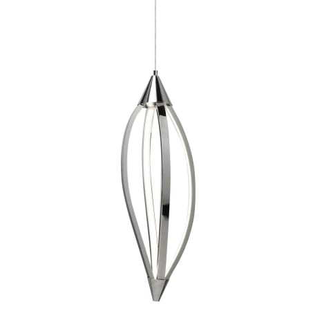 Elan Meridian 8" Wide LED Abstract Mini Pendant Chrome