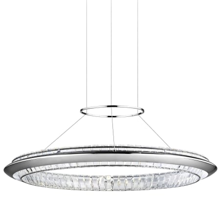 Elan Joez 5 Light 39" Wide LED Crystal Ring Chandelier Chrome