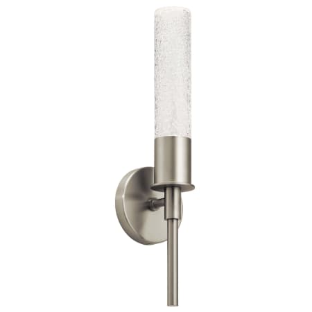 Elan Glacial Glow 1 Light 18" Tall LED Wall Sconce with Textured Ice Glass Brushed Nickel
