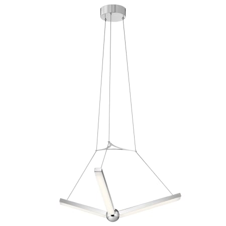 Elan Enterprise 3 Light 27-1/4" Wide Integrated LED Chandelier Chrome