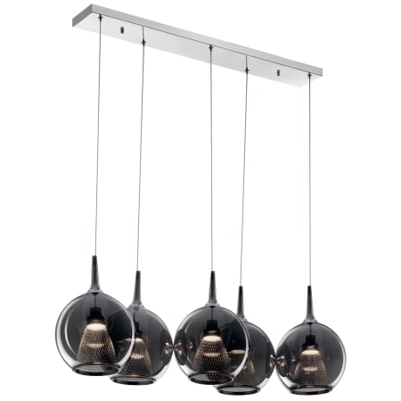 Elan Zin 5 Light 42" Wide LED Linear Pendant Chrome
